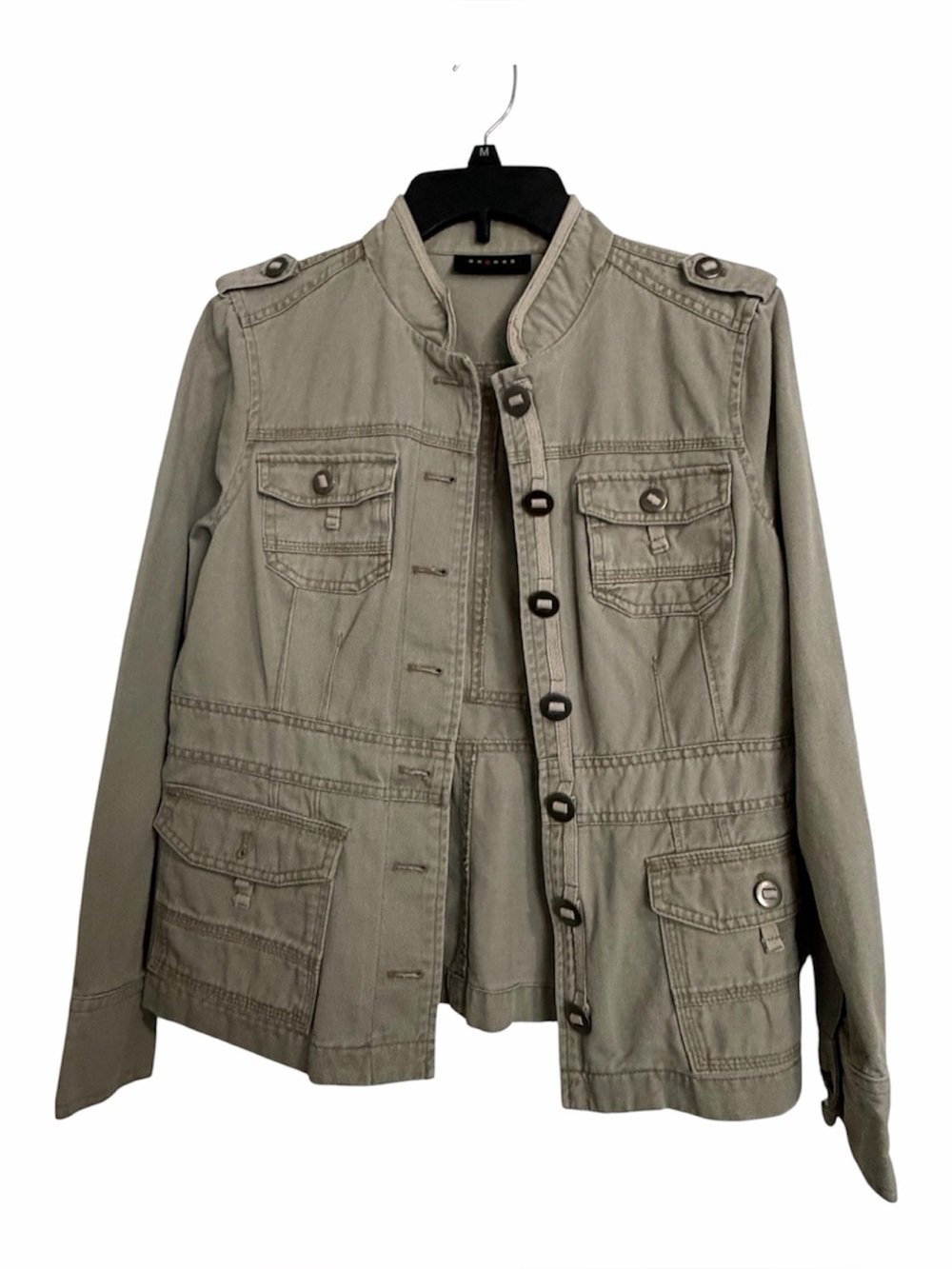 Women’s Military-Inspired Utility Jacket - Taupe - M